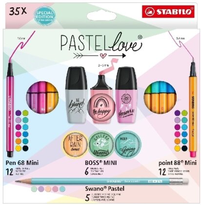 STABILO Mini World 35er Pastel Set