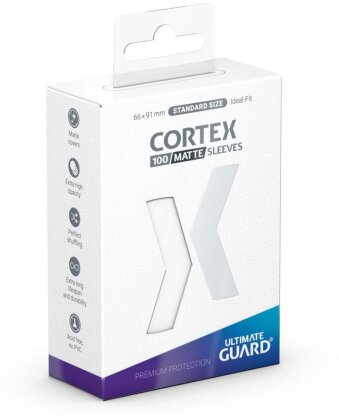 Protèges Cartes 100 pièces - Cortex - Standard - Blanc Matte