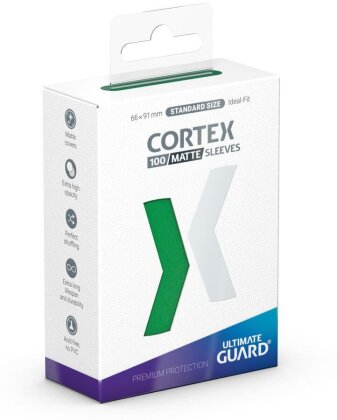 Protèges Cartes 100 pièces - Cortex - Standard - Vert Matte