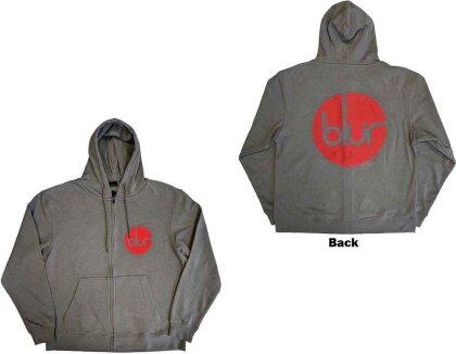 Blur Unisex Zipped Hoodie - Circle Logo (Back Print)