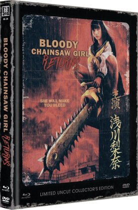 Bloody Chainsaw Girl Returns (Cover C, Double Feature, Édition Collector Limitée, Mediabook, Uncut, Blu-ray + DVD)