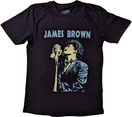James Brown Unisex T-Shirt - Holding Mic