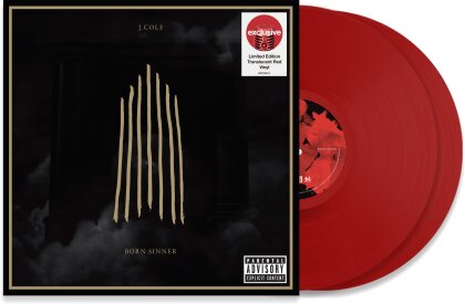 J. Cole - Born Sinner (2023 Reissue, Dreamville, Translucent Red Vinyl, 2 LP)