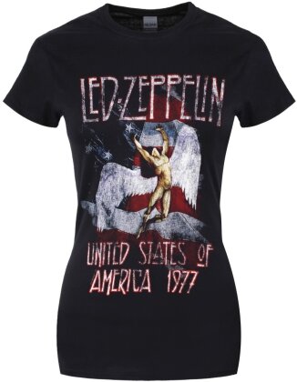 Led Zeppelin: Stars N Stripes - Ladies T-Shirt