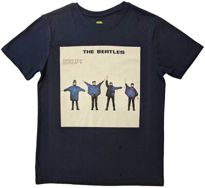 The Beatles Unisex T-Shirt - HELP! Album Cover (Navy Blue)