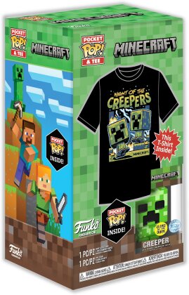Minecraft: Funko Pop! Pocket Pop! & Tee - Blue Creeper