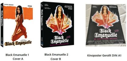 Black Emanuelle / Black Emanuelle 2 (Kinoplakat, Édition Limitée, Mediabook, 2 Blu-ray + 2 DVD)