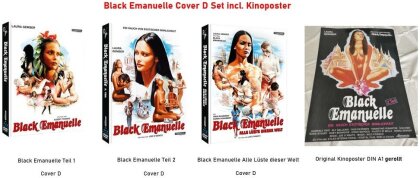 Black Emanuelle / Black Emanuelle 2 / Black Emanuelle: Alle Lüste dieser Welt (Cover D, Kinoplakat, Limited Edition, Mediabook, 3 Blu-rays + 3 DVDs)