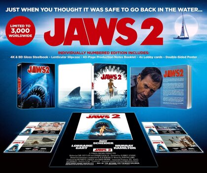 Jaws 2 (1978) (Limited Collector's Edition, Special Edition, Steelbook, 4K Ultra HD + Blu-ray)