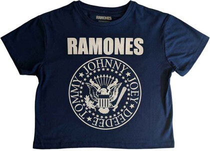 Ramones Ladies Crop Top - Presidential Seal