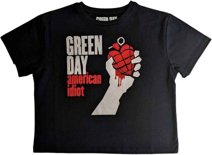 Green Day Ladies Crop Top - American Idiot