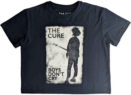 The Cure Ladies Crop Top - Boys Don't Cry B&W