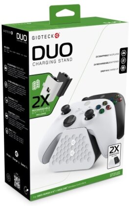 Gioteck - Duo Charging Stand for xbox One, Xbox Series X (Black/White)