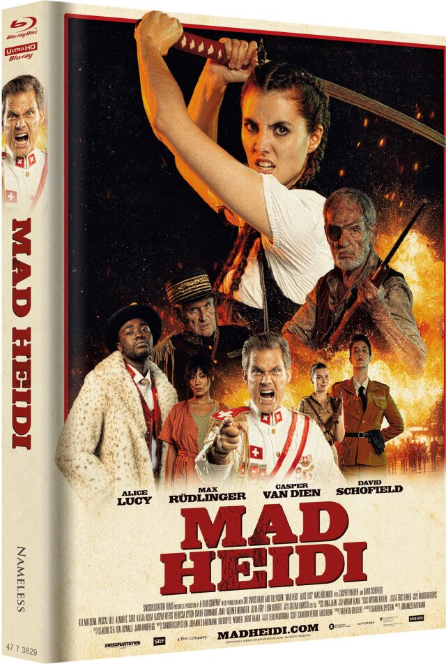 Mad Heidi (2022) (Cover D, Limited Edition, Mediabook, Uncut, 4K Ultra HD + Blu-ray + CD)