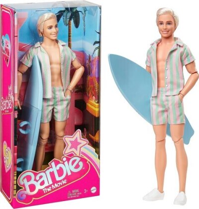 Barbie - Barbie Movie Ken Doll Wearing Pastel Striped Beach
