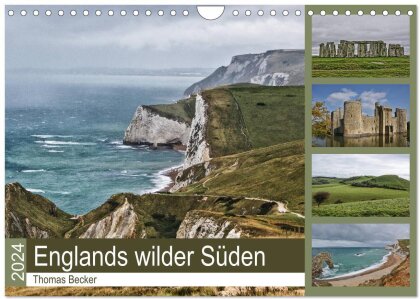 Englands wilder Süden (Wandkalender 2024 DIN A4 quer) - CALVENDO Monatskalender