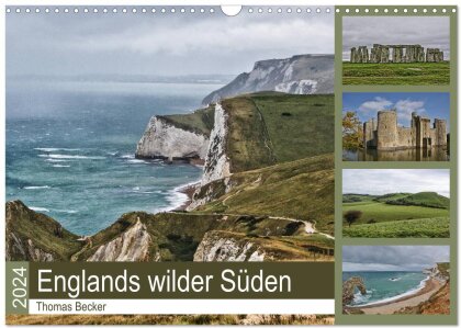 Englands wilder Süden (Wandkalender 2024 DIN A3 quer) - CALVENDO Monatskalender