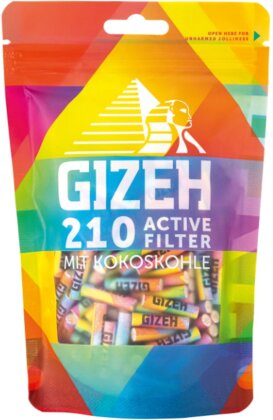 GIZEH Rainbow Active Filter 6mm 210pcs