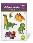 Papierspielzeugset. 4 Dinosaurier
