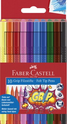 Faber-Castell Filzstift Grip Colour Marker 10er Etui