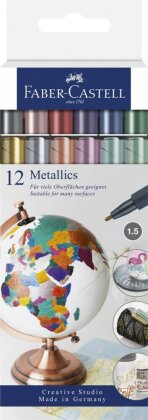 Faber-Castell Metallics Marker - 12er Kartonetui