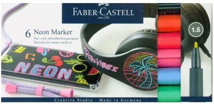 Faber-Castell Neon Marker - 6er Kartonetui