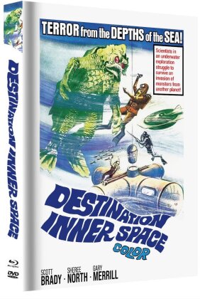 Destination Inner Space (1966) (Cover E, Édition Limitée, Mediabook, Blu-ray + DVD + Livre audio)