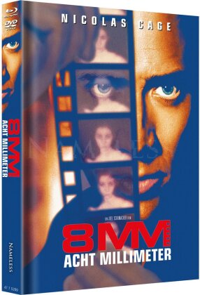 8MM - Acht Millimeter (1999) (Cover F, Wattiert, Limited Edition, Mediabook, Blu-ray + DVD)