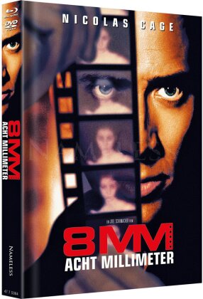 8MM - Acht Millimeter (1999) (Cover G, Wattiert, Limited Edition, Mediabook, Uncut, Blu-ray + DVD)