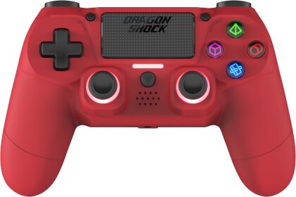 DragonShock - Manette sans fil Bluetooth MIZAR Rouge pour PS4, PC et Mobile