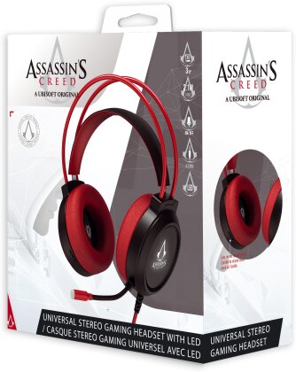 Assassin's Creed - Casque de jeu filaire pour PC/Xbox One/SeriesX/S/PS4/PS5/Switch (PlayStation 5 + Xbox Series X)