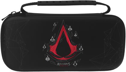 Assassin's Creed - Sacoche de transport Slim - Noire - Modèle Emblèmes pour Nintendo Switch et Switch OLED