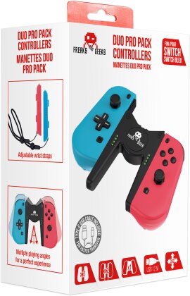 Manettes JoyCon Duo Pro Pack pour Nintendo Switch - Bleu et Rouge