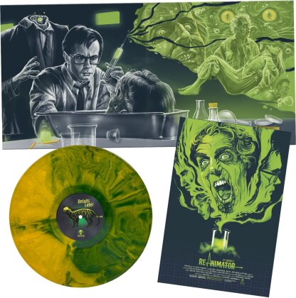 Richard Band - Re-Animator (2023 Reissue, Waxwork, 10th Anniversary Edition, Yellow/Green Swirl Vinyl, LP)