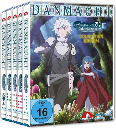 DanMachi: Is It Wrong to Try to Pick Up Girls in a Dungeon? - Staffel 3 inkl. OVA (Bundle, Gesamtausgabe, 5 Blu-rays)