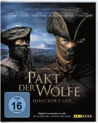 Pakt der Wölfe (2001) (Arthaus, Director's Cut, Restaurierte Fassung, 4K Ultra HD + Blu-ray)