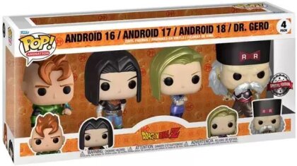 Funko Pop! 4-Pack: Animation: Dragon Ball Z - Android 16 / Android 17 / Android 18 / Dr. Gero (Special Edition)