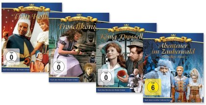 Frau Holle / Froschkönig / König Drosselbart / Abenteuer im Zauberwald (4 Blu-rays)