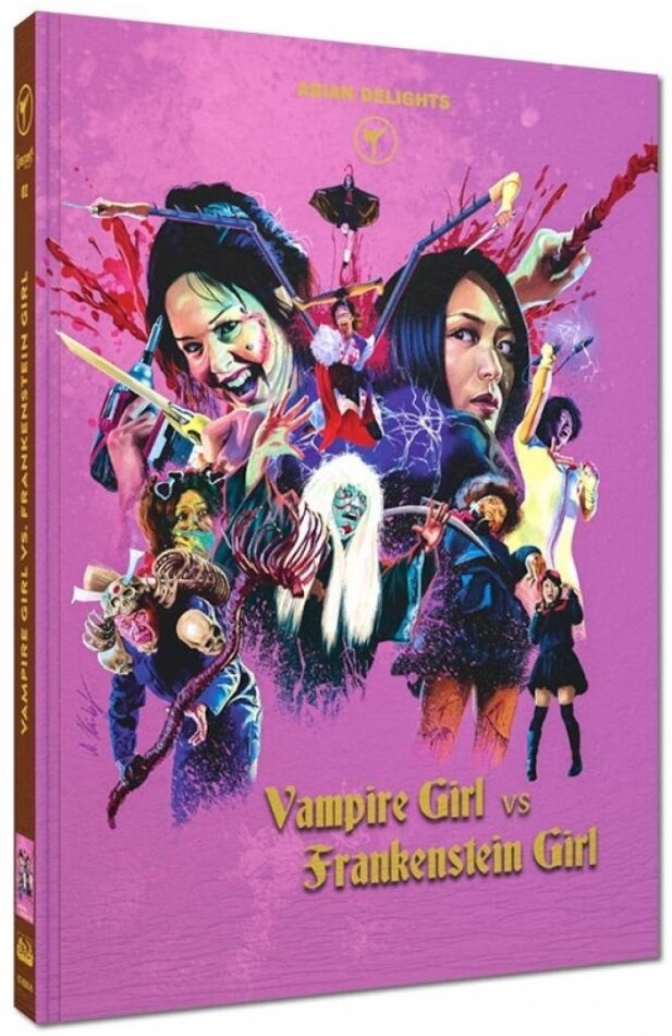 Vampire Girl vs Frankenstein Girl (2009) Cover B, Asian Delights, Limited Edition, Mediabook, Uncut, Blu-ray + DVD
