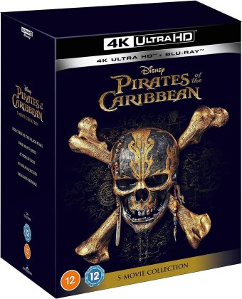 Pirates Of The Caribbean 1-5 (Edizione Limitata, Steelbook, 5 4K Ultra HDs + 5 Blu-ray)