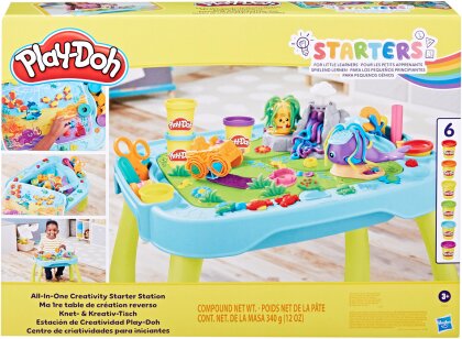 Play-Doh Knet- und Kreativ-Tisch - Tisch, 6 Dosen Knete, Oberfläche
