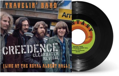 Creedence Clearwater Revival - Travelin Band (Live At Royal Albert Hall) (2023 Reissue, Craft Recordings, Red/Clear Vinyl, 7" Single)