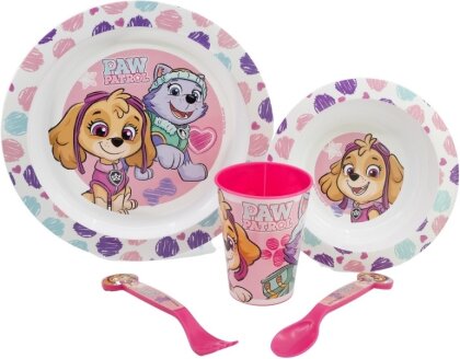 Set de Vaisselle Enfant - Stella & Everest - La Pat' Patrouille - Assiettes, Couverts et Verre - 23.5 cm - 600 ml
