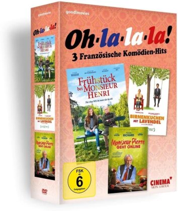 Oh-la-la-la! - 3 französische Komödien-Hits - Frühstück bei Monsieur Henri / Birnenkuchen mit Lavendel / Monsieur Pierre geht online (3 DVDs)