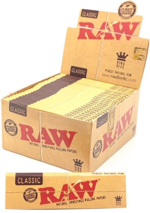 RAW Classic Kingsize Papers Display 50pcs