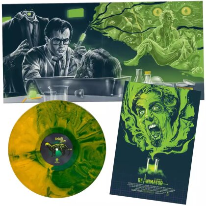 Richard Band - Re-Animator - OST (2023 Reissue, Waxwork, Yellow/Green Vinyl, LP)