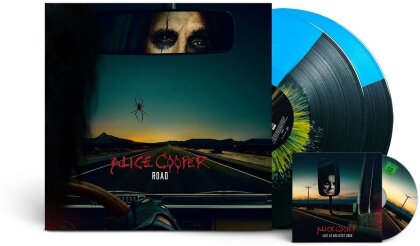 Alice Cooper - Road (Gatefold, Édition Limitée, Blue/Black Split with Yellow Splatter Vinyl, 2 LP + DVD)
