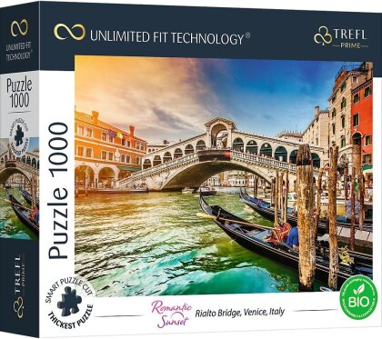UFT Puzzle 1000 - Romantic Sunset: Rialto Brücke, Vendig, Italien