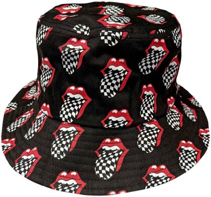 The Rolling Stones Unisex Bucket Hat - Checker Tongue Pattern