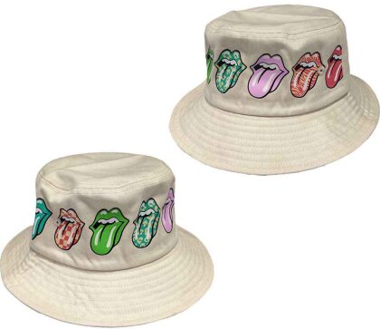 The Rolling Stones Unisex Bucket Hat - Multi-Tongue Pattern
